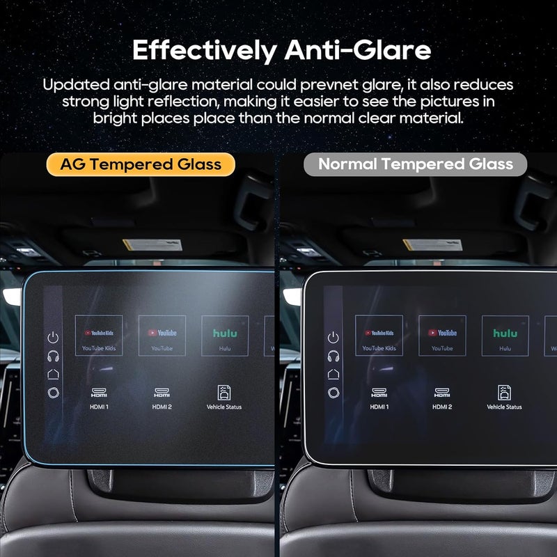 LFOTPP For 2025 GMC Yukon Screen Protector - (2pcs) 2021~2025 Yukon (Denali/Denali Ultimate) 12.6 inch Touchscreen [ClearMatAG+] 2021~2025 Yukon Accessories Anti Glare 9H Hardness Tempered Glass - Image 2